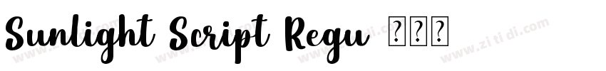 Sunlight Script Regu字体转换